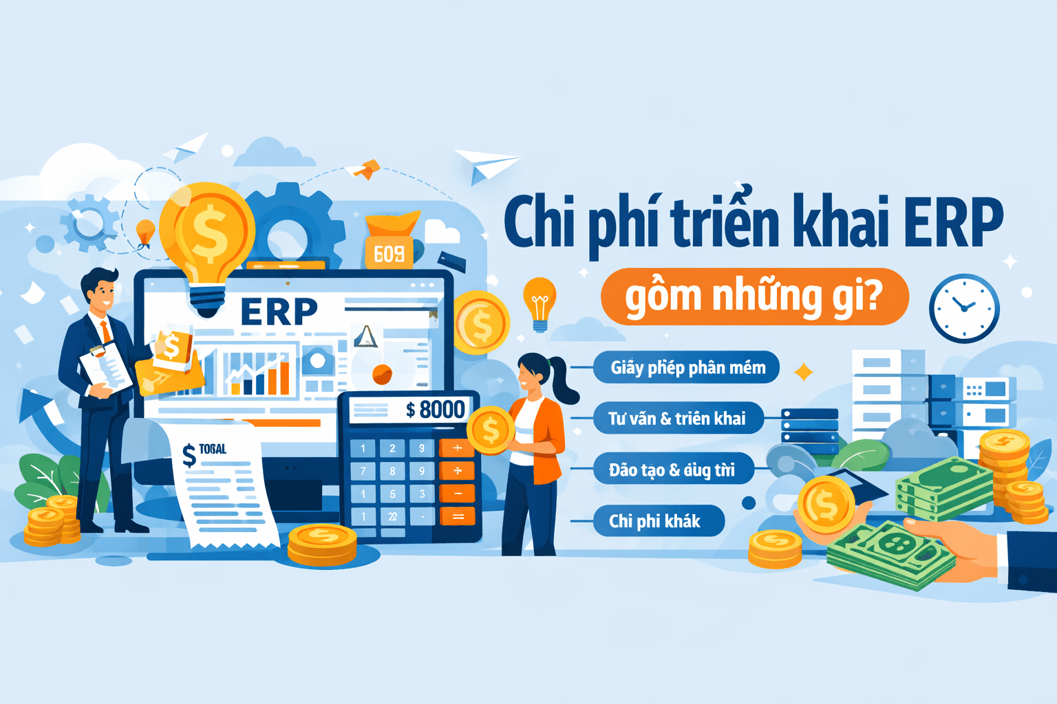 Chi phí triển khai ERP gồm những gì?